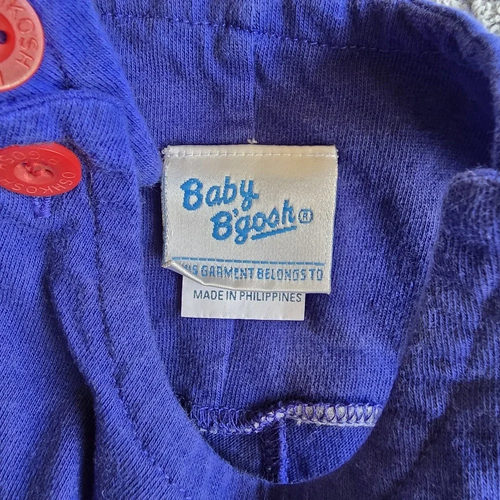 Vintage 90s Oshkosh B'gosh Baseball Theme‎ One Piece Jumper Overalls 3-6 Months